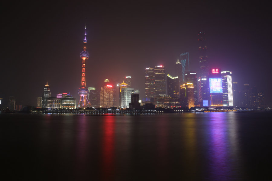 The Bund (the waterfront) at night - Shanghai